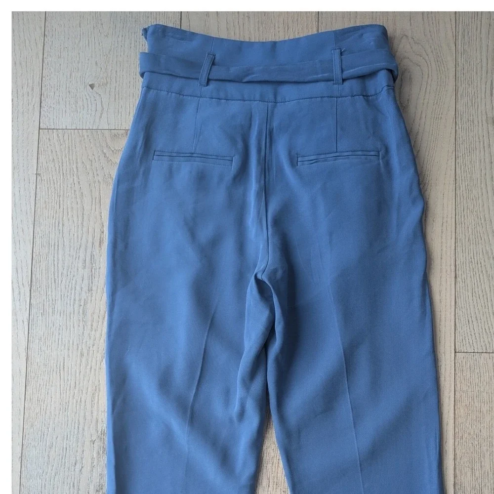 NWT DYNAMITE GISELE STRAIGHT‎ High Waist Belted Twill Pant True Navy TP XS